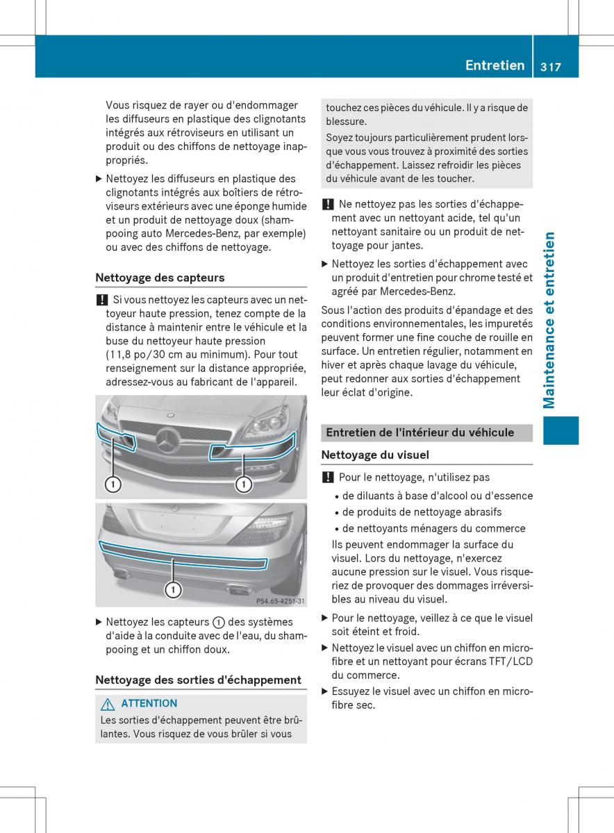 Mercedes Benz SLK R172 manuel du proprietaire / page 319