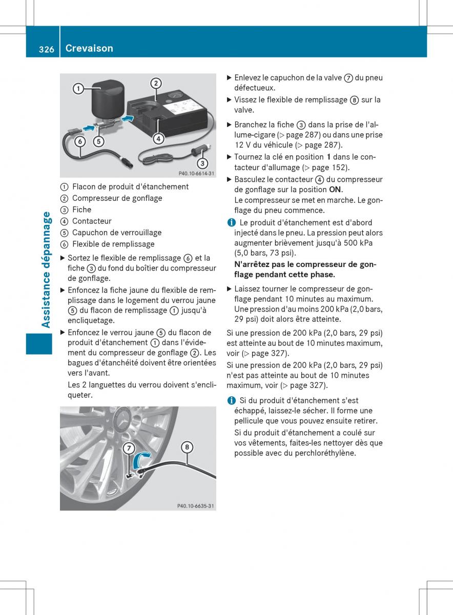 Mercedes Benz SLK R172 manuel du proprietaire / page 328