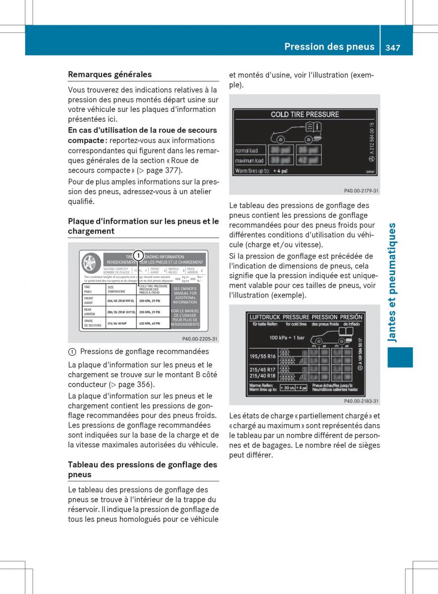 Mercedes Benz SLK R172 manuel du proprietaire / page 349