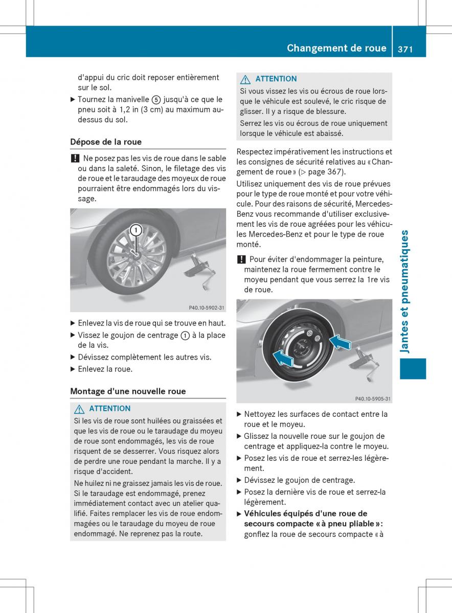 Mercedes Benz SLK R172 manuel du proprietaire / page 373