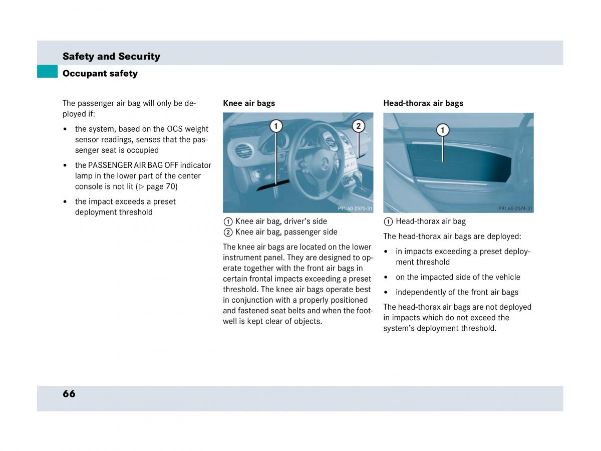 Mercedes Benz SLR McLaren R199 owners manual / page 67