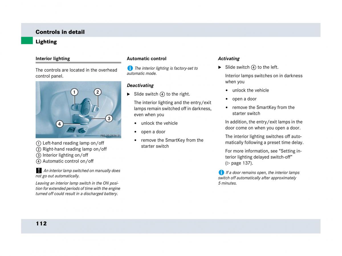 Mercedes Benz SLR McLaren R199 owners manual / page 113