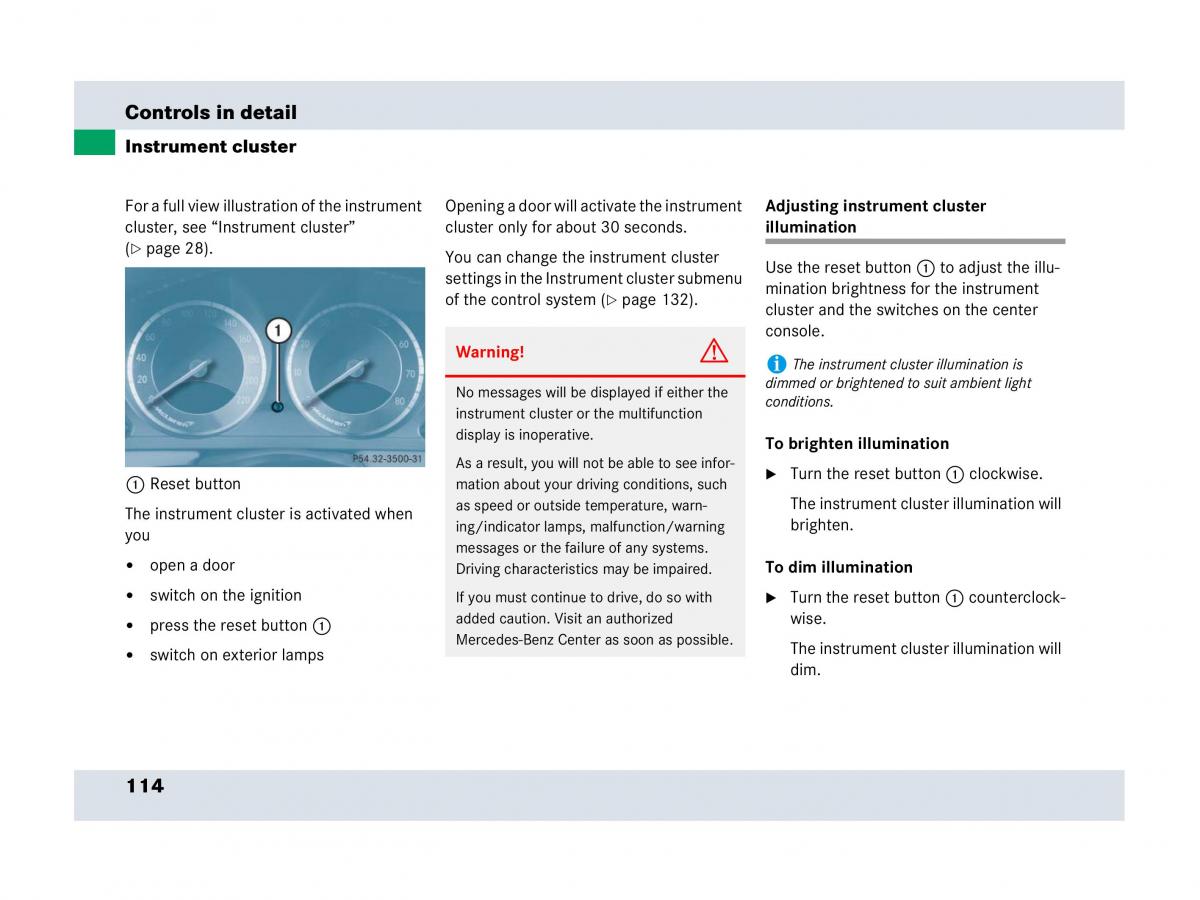 Mercedes Benz SLR McLaren R199 owners manual / page 115