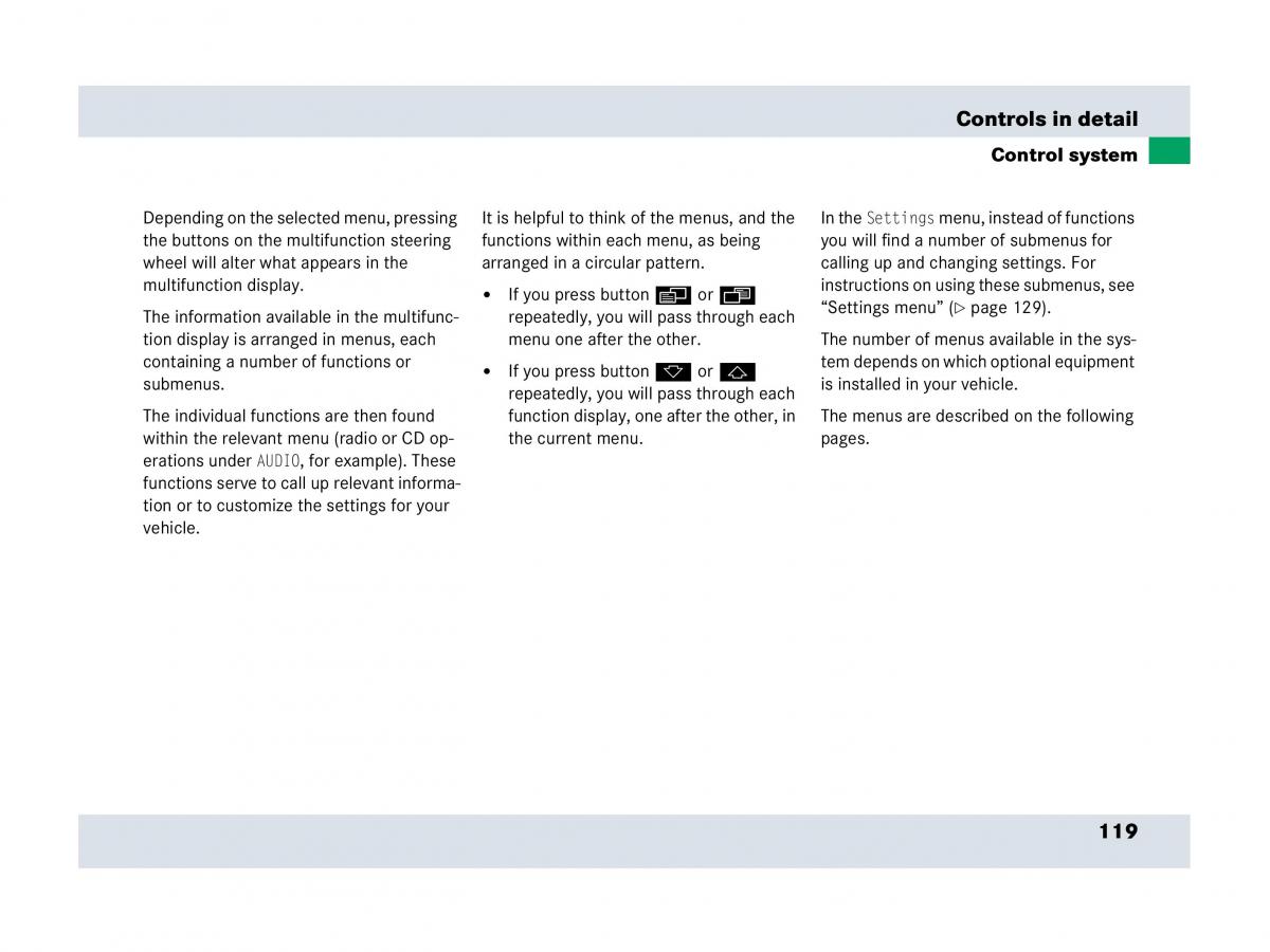 Mercedes Benz SLR McLaren R199 owners manual / page 120