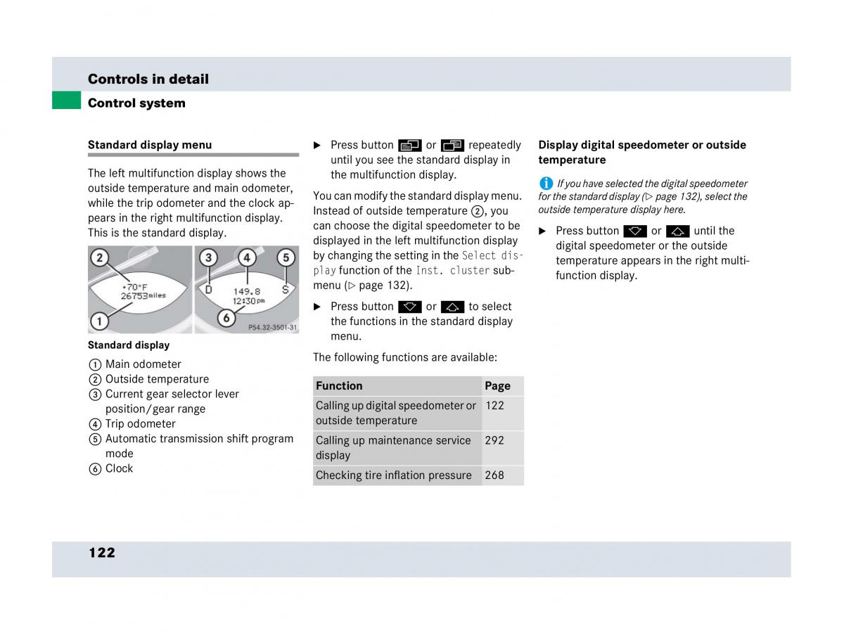 Mercedes Benz SLR McLaren R199 owners manual / page 123