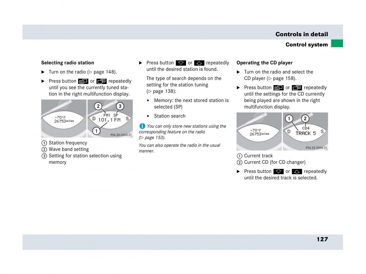 Mercedes Benz SLR McLaren R199 owners manual / page 128