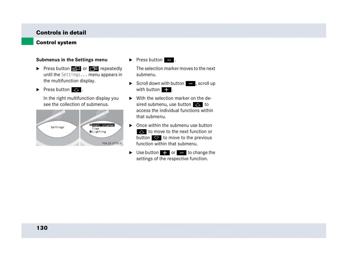 Mercedes Benz SLR McLaren R199 owners manual / page 131