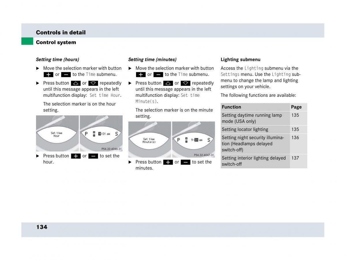 Mercedes Benz SLR McLaren R199 owners manual / page 135