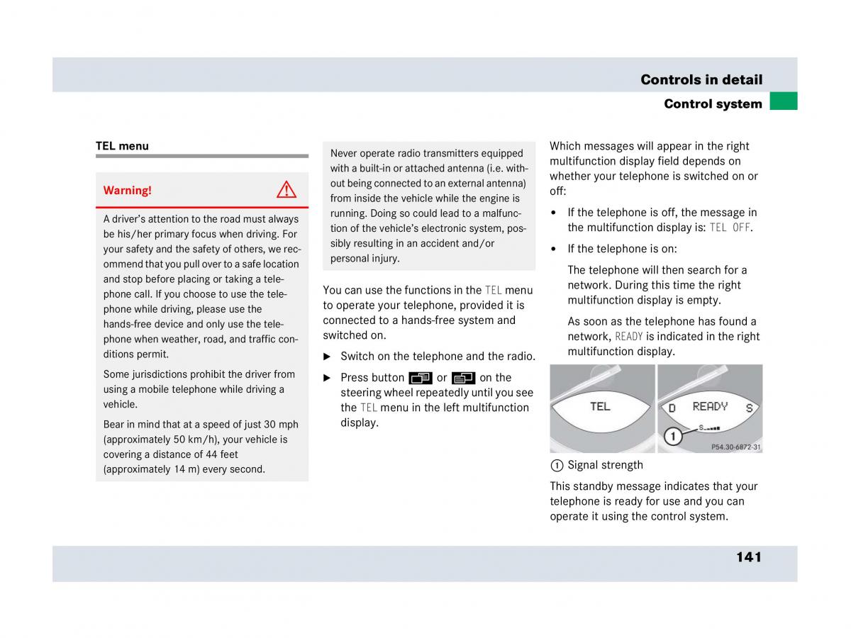 Mercedes Benz SLR McLaren R199 owners manual / page 142