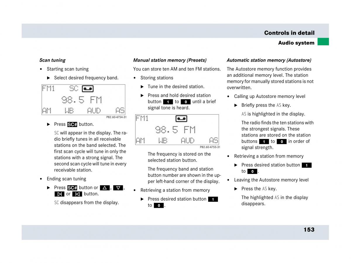 Mercedes Benz SLR McLaren R199 owners manual / page 154