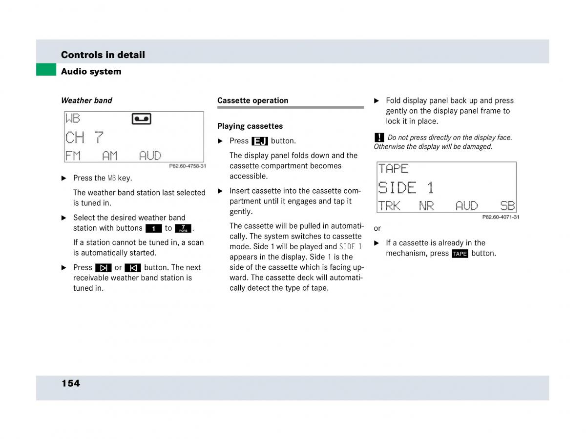 Mercedes Benz SLR McLaren R199 owners manual / page 155