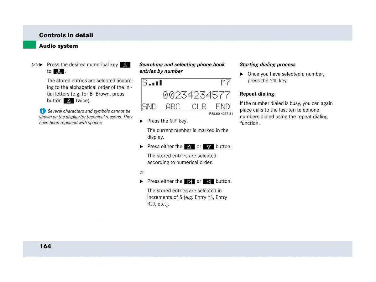 Mercedes Benz SLR McLaren R199 owners manual / page 165