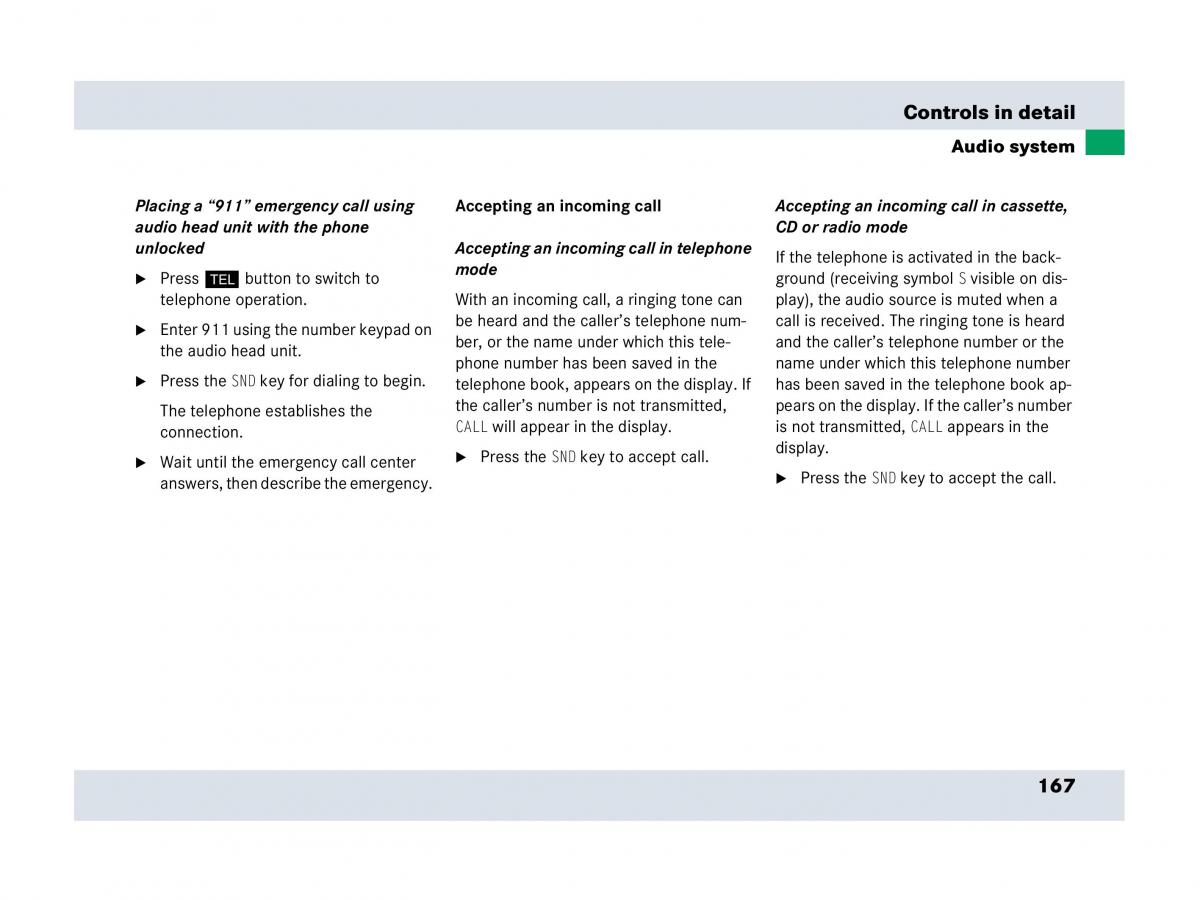 Mercedes Benz SLR McLaren R199 owners manual / page 168