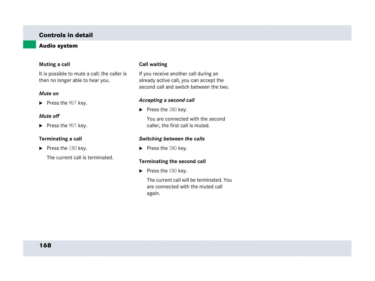 Mercedes Benz SLR McLaren R199 owners manual / page 169