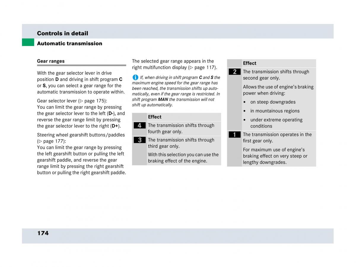 Mercedes Benz SLR McLaren R199 owners manual / page 175