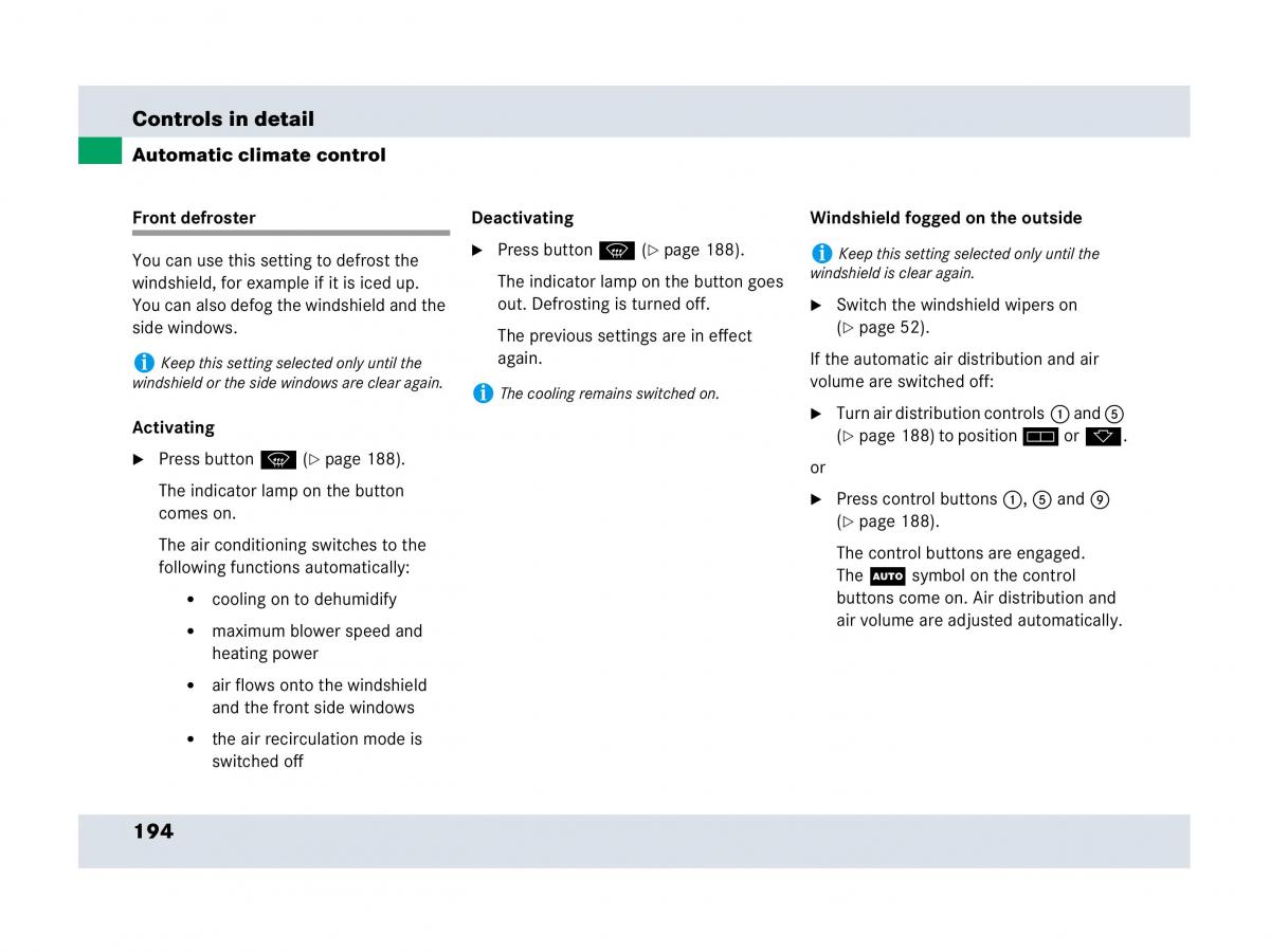 Mercedes Benz SLR McLaren R199 owners manual / page 195