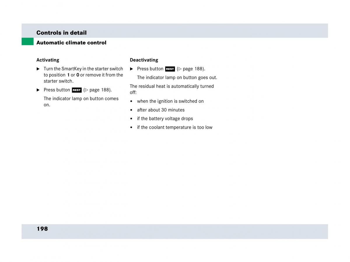 Mercedes Benz SLR McLaren R199 owners manual / page 199