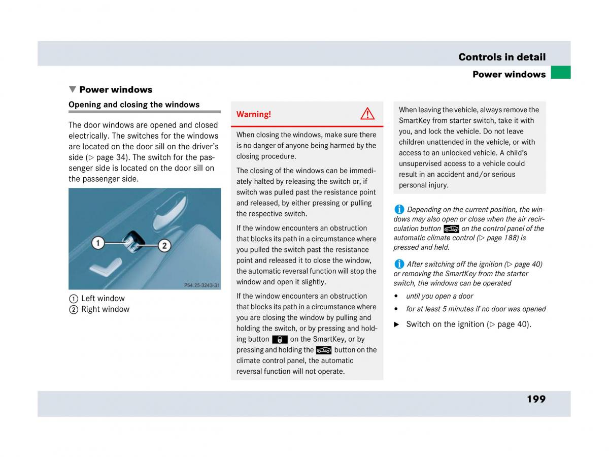 Mercedes Benz SLR McLaren R199 owners manual / page 200