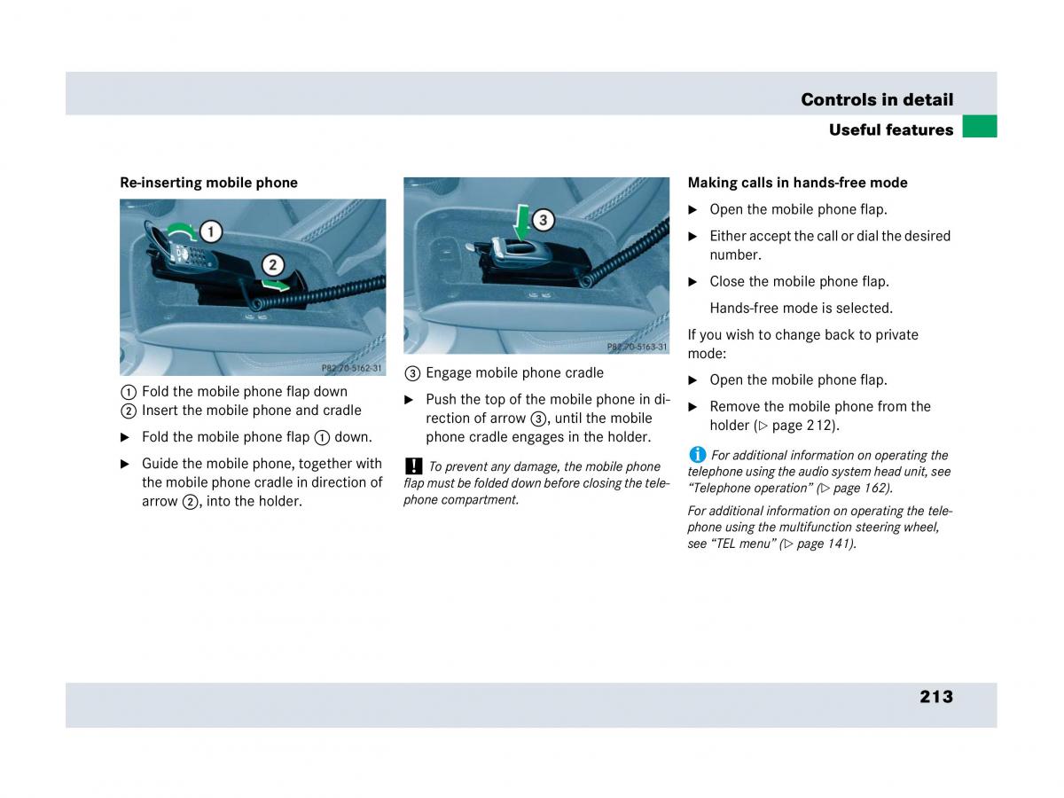 Mercedes Benz SLR McLaren R199 owners manual / page 214