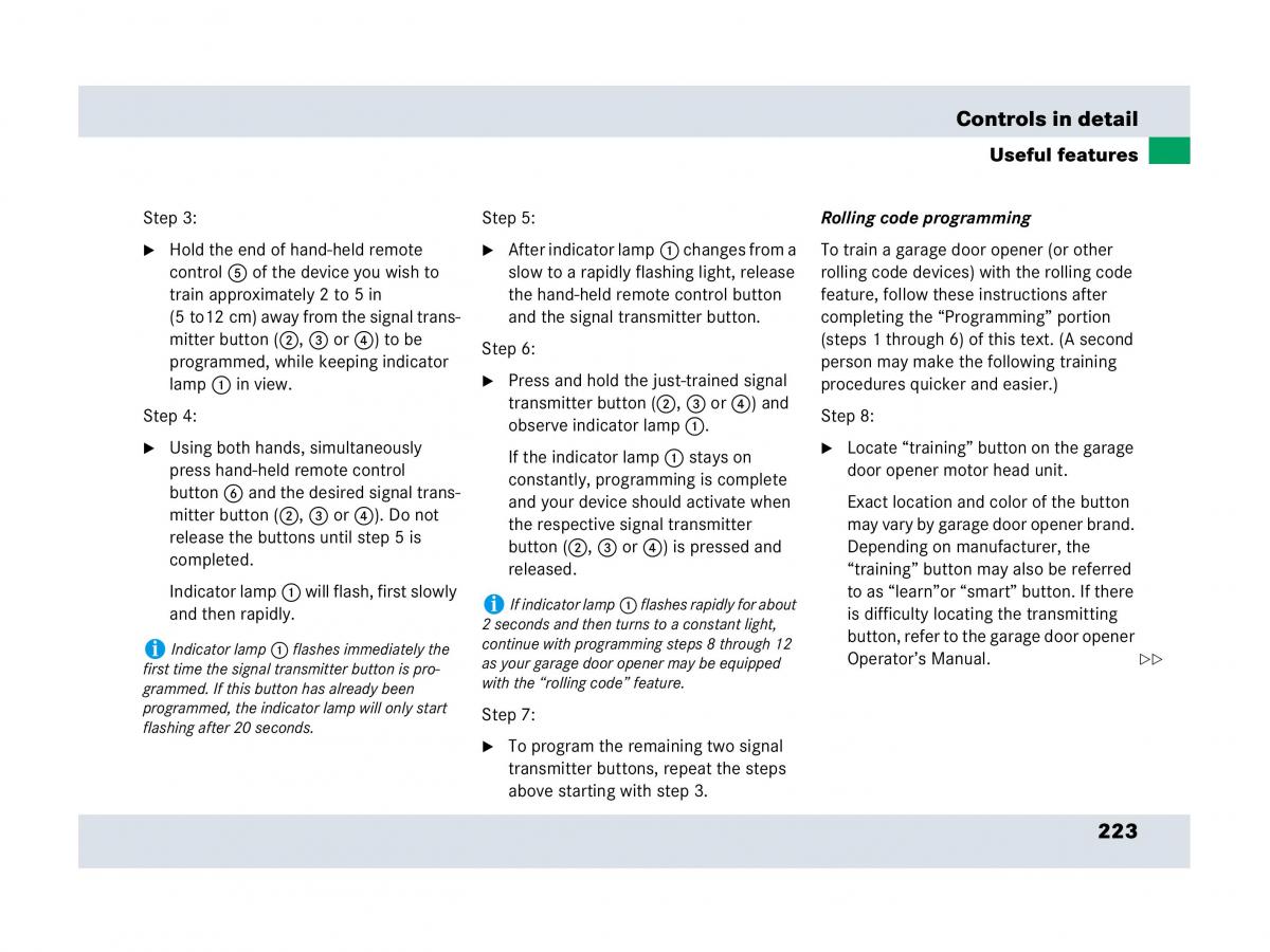 Mercedes Benz SLR McLaren R199 owners manual / page 224