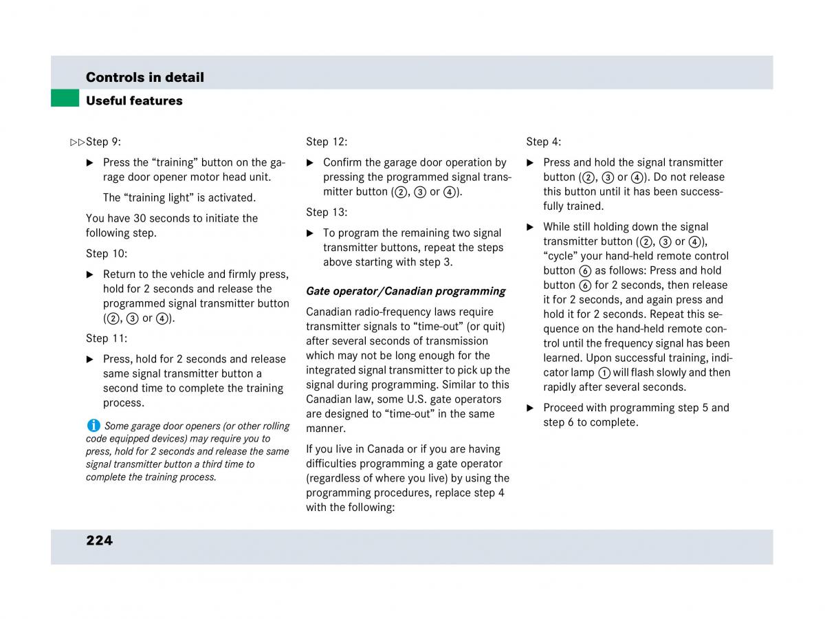 Mercedes Benz SLR McLaren R199 owners manual / page 225