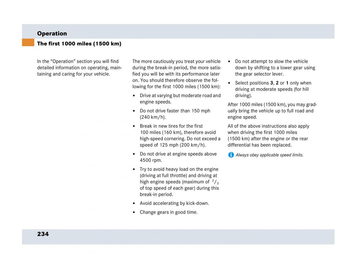 Mercedes Benz SLR McLaren R199 owners manual / page 235