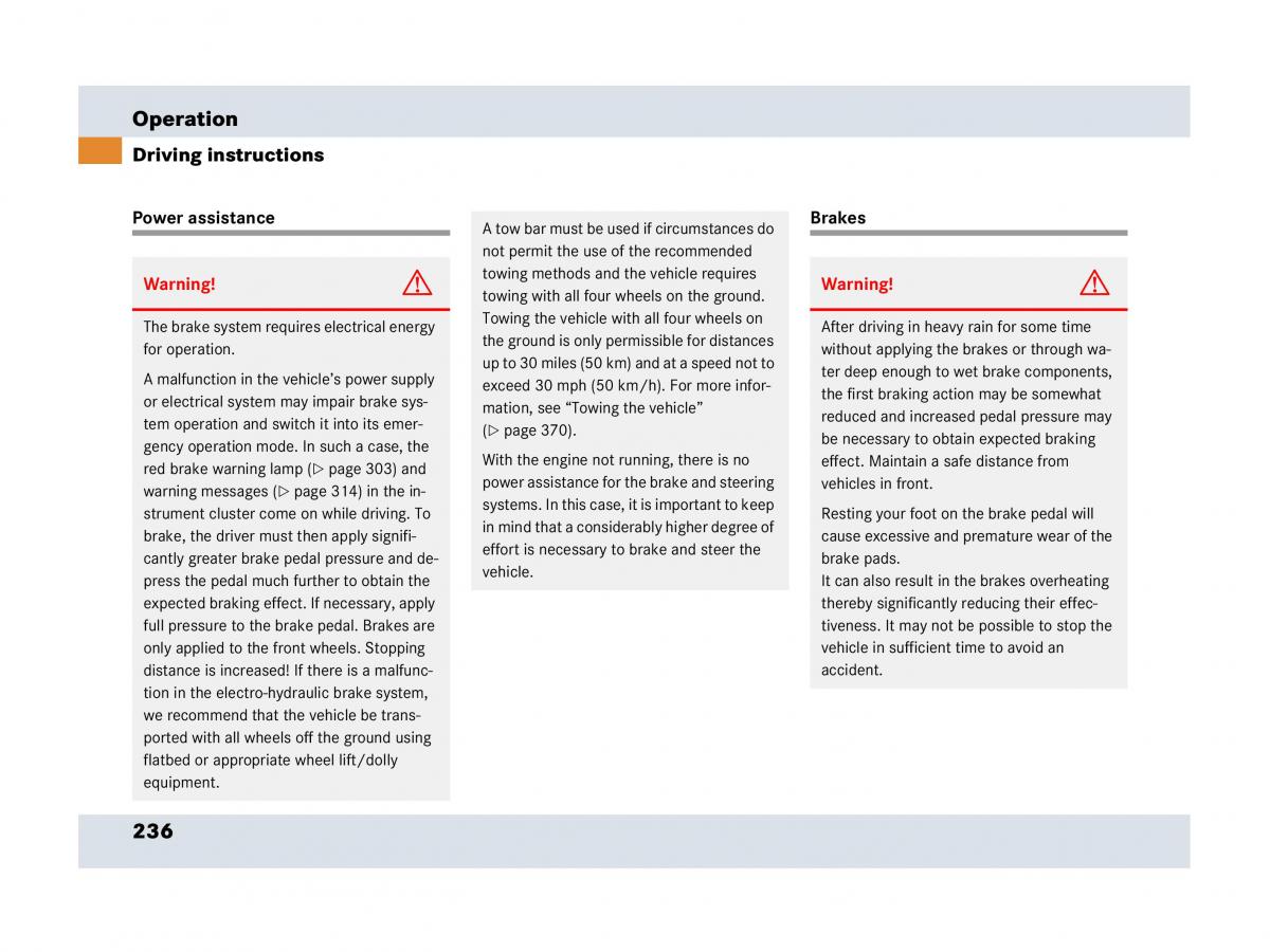 Mercedes Benz SLR McLaren R199 owners manual / page 237