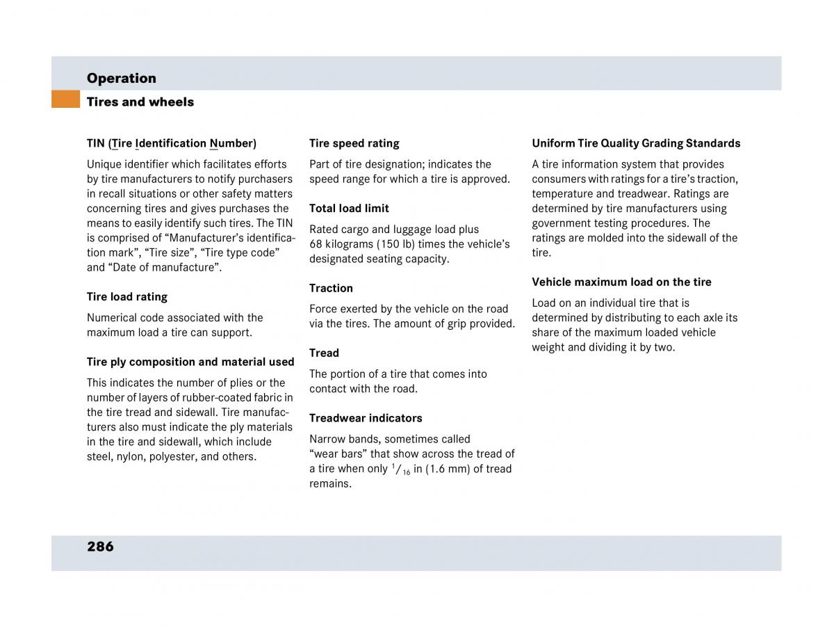 Mercedes Benz SLR McLaren R199 owners manual / page 287