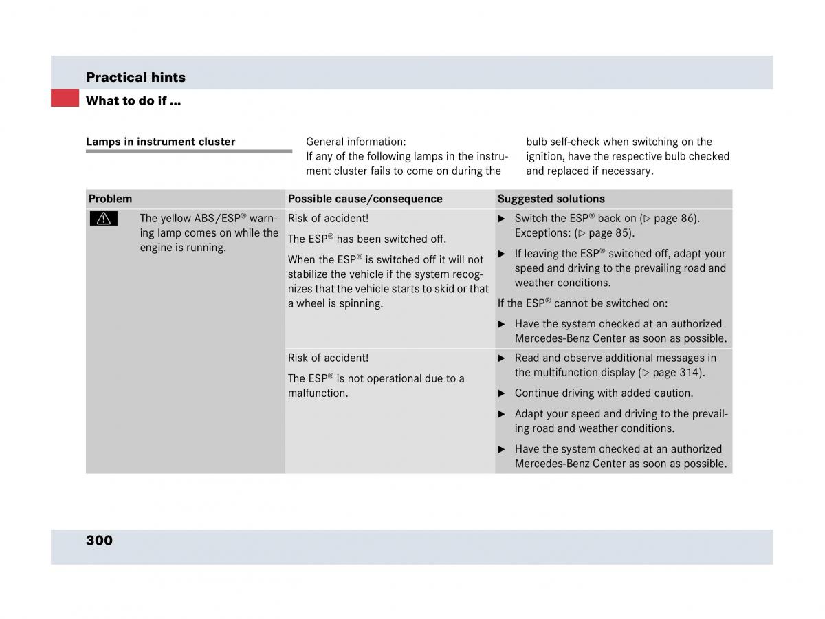 Mercedes Benz SLR McLaren R199 owners manual / page 301