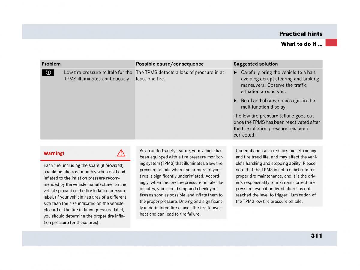 Mercedes Benz SLR McLaren R199 owners manual / page 312