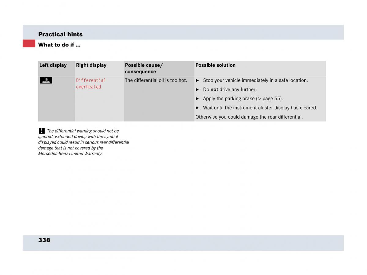 Mercedes Benz SLR McLaren R199 owners manual / page 339