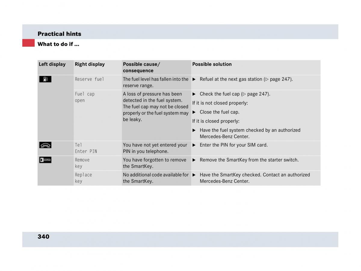 Mercedes Benz SLR McLaren R199 owners manual / page 341