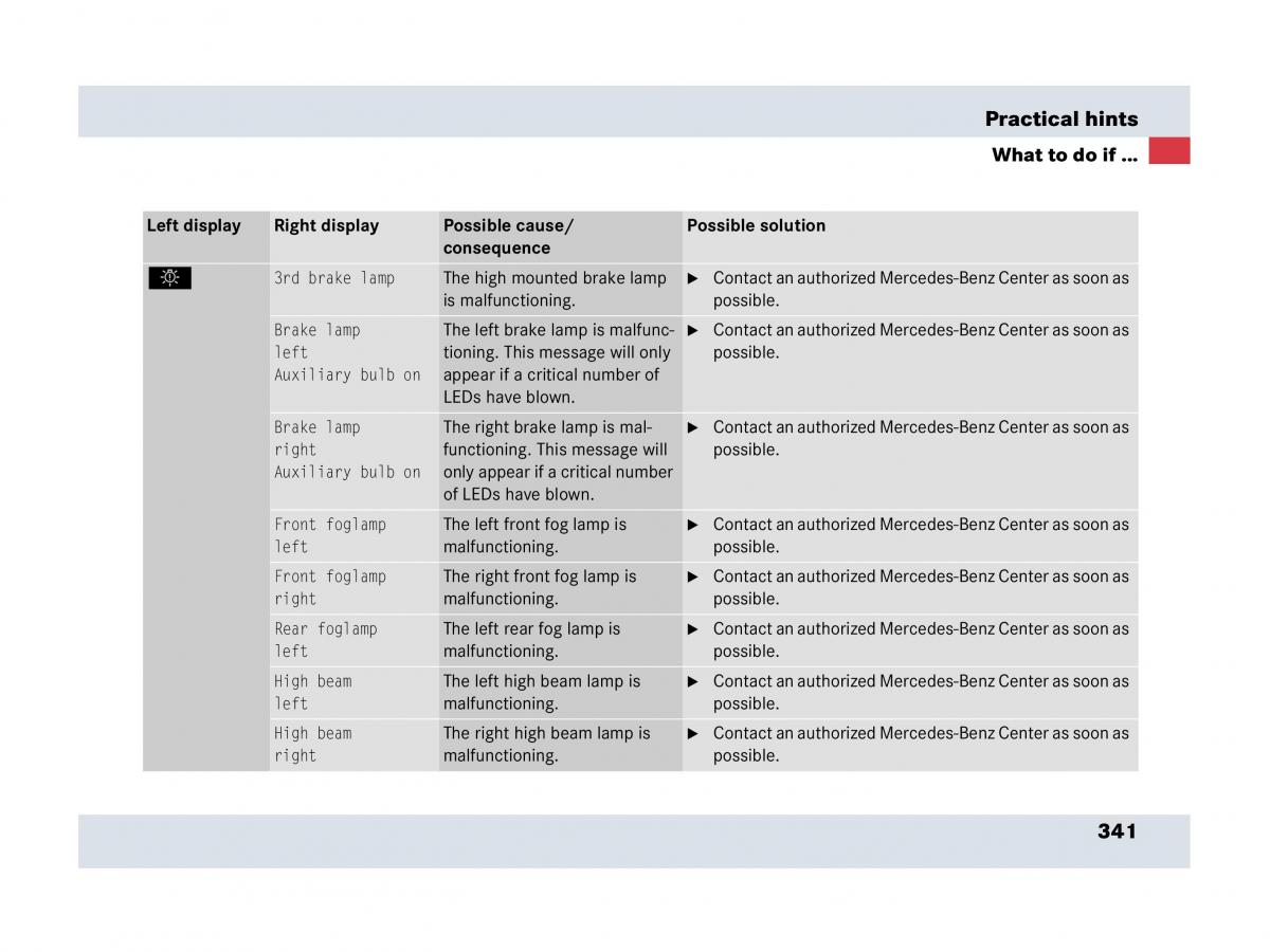 Mercedes Benz SLR McLaren R199 owners manual / page 342