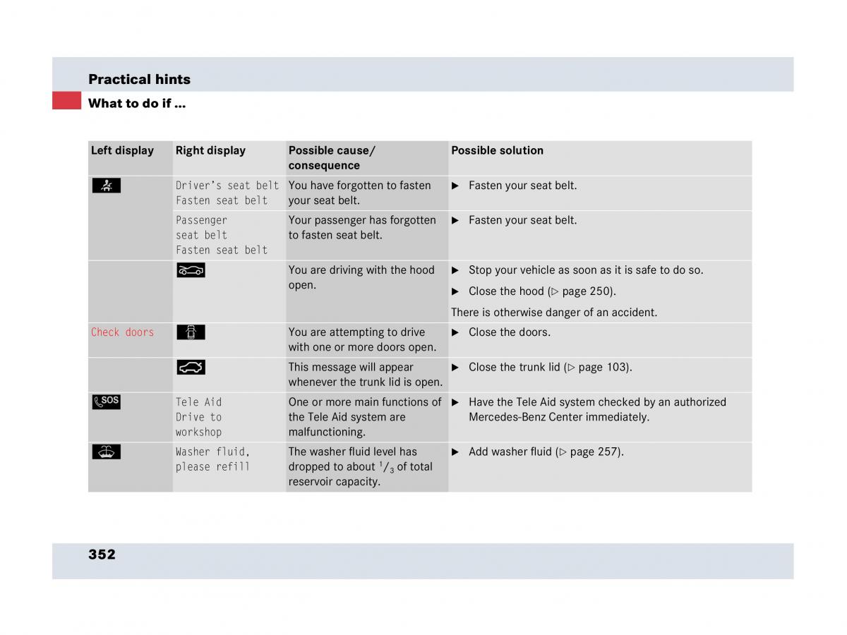 Mercedes Benz SLR McLaren R199 owners manual / page 353