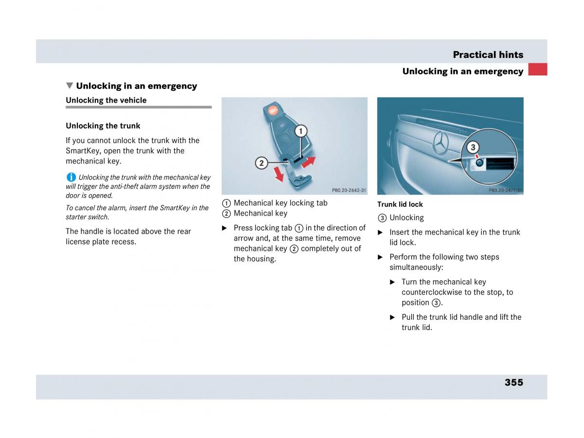 Mercedes Benz SLR McLaren R199 owners manual / page 356