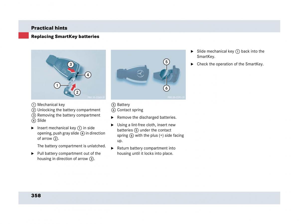 Mercedes Benz SLR McLaren R199 owners manual / page 359