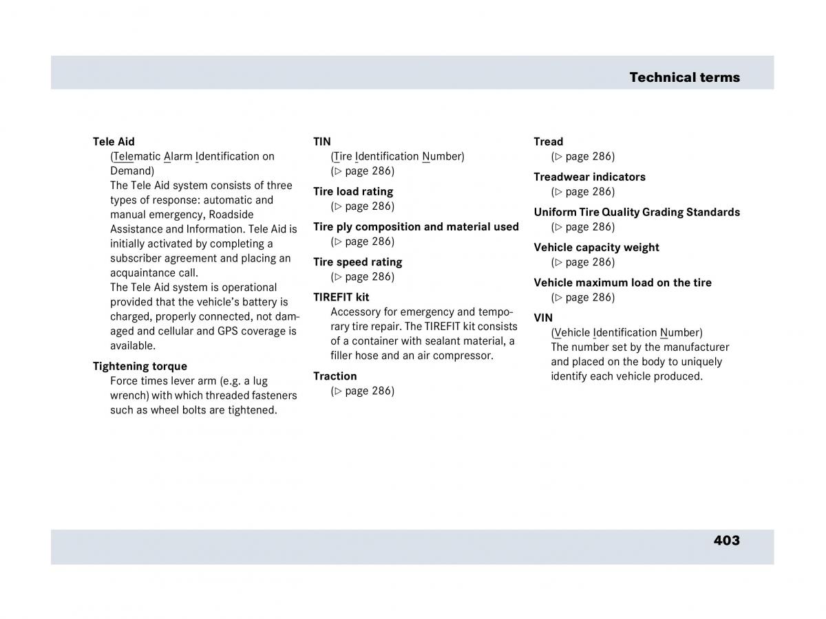 Mercedes Benz SLR McLaren R199 owners manual / page 404