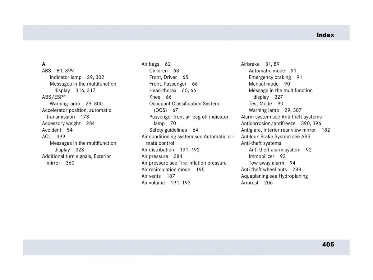 Mercedes Benz SLR McLaren R199 owners manual / page 406