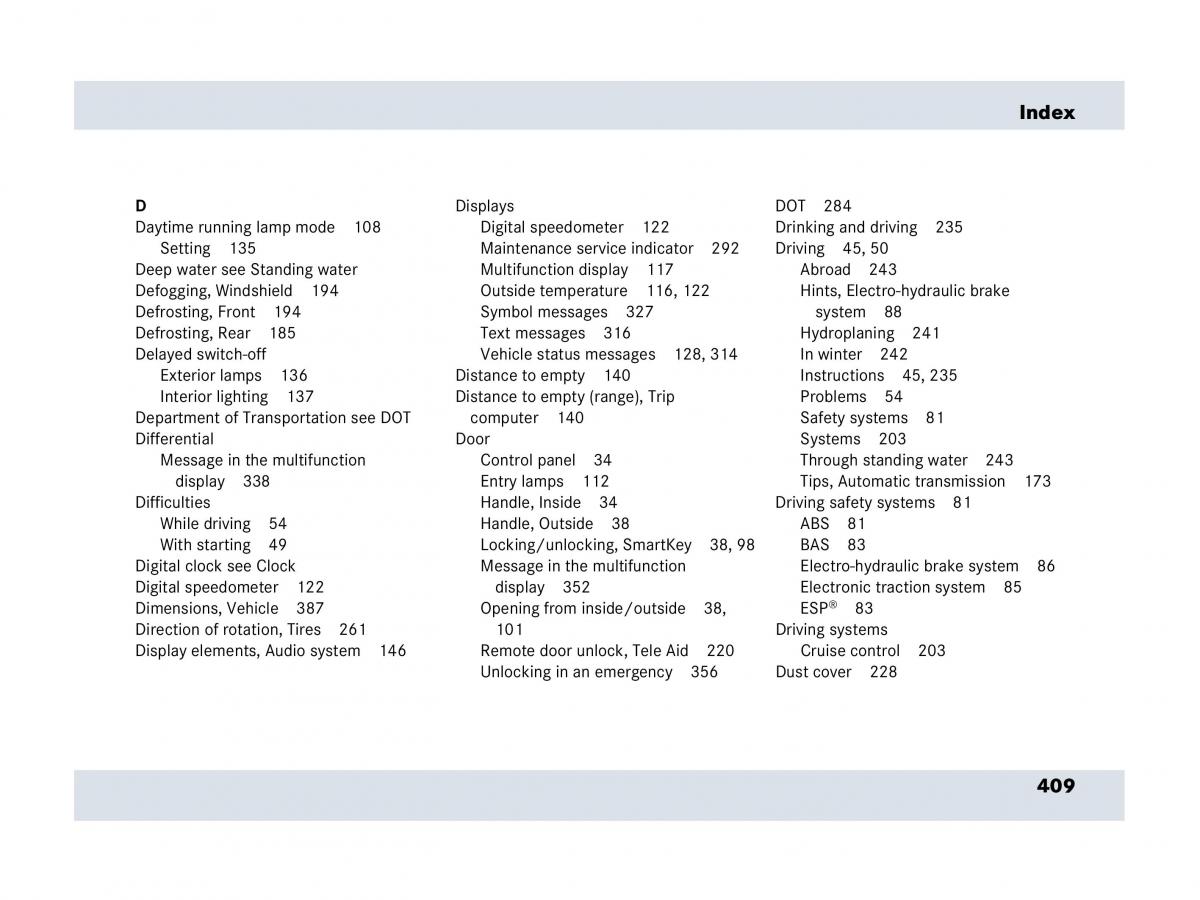 Mercedes Benz SLR McLaren R199 owners manual / page 410