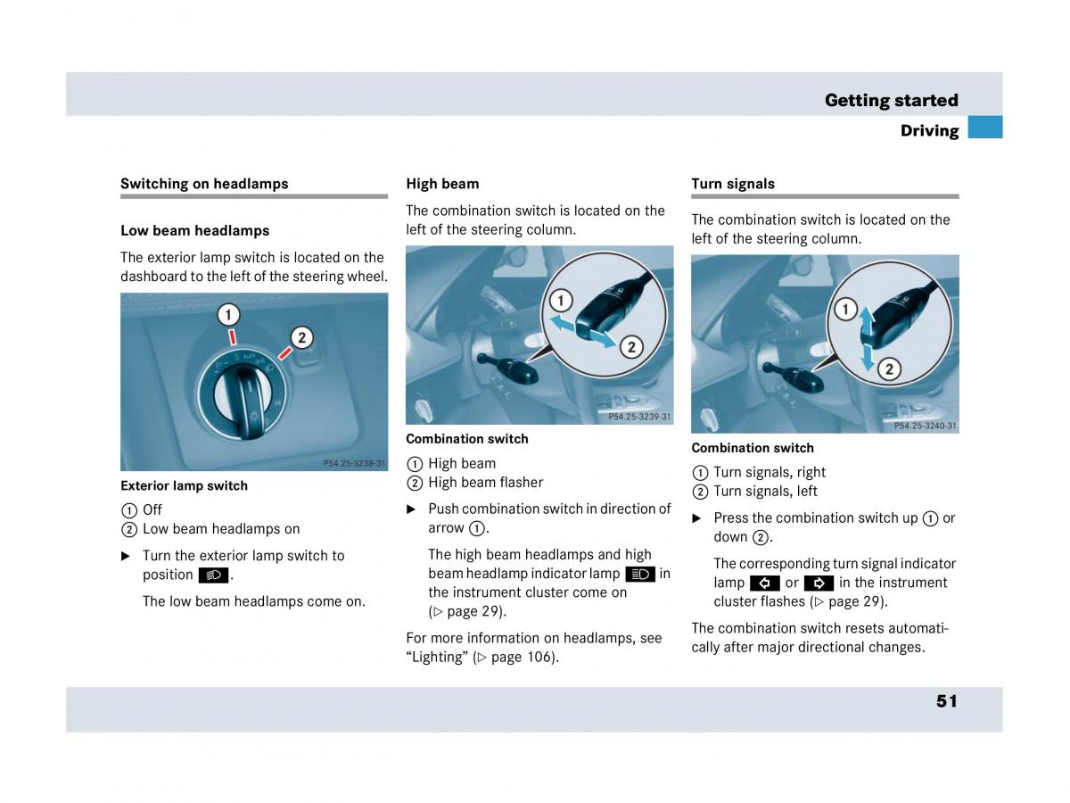 Mercedes Benz SLR McLaren R199 owners manual / page 52