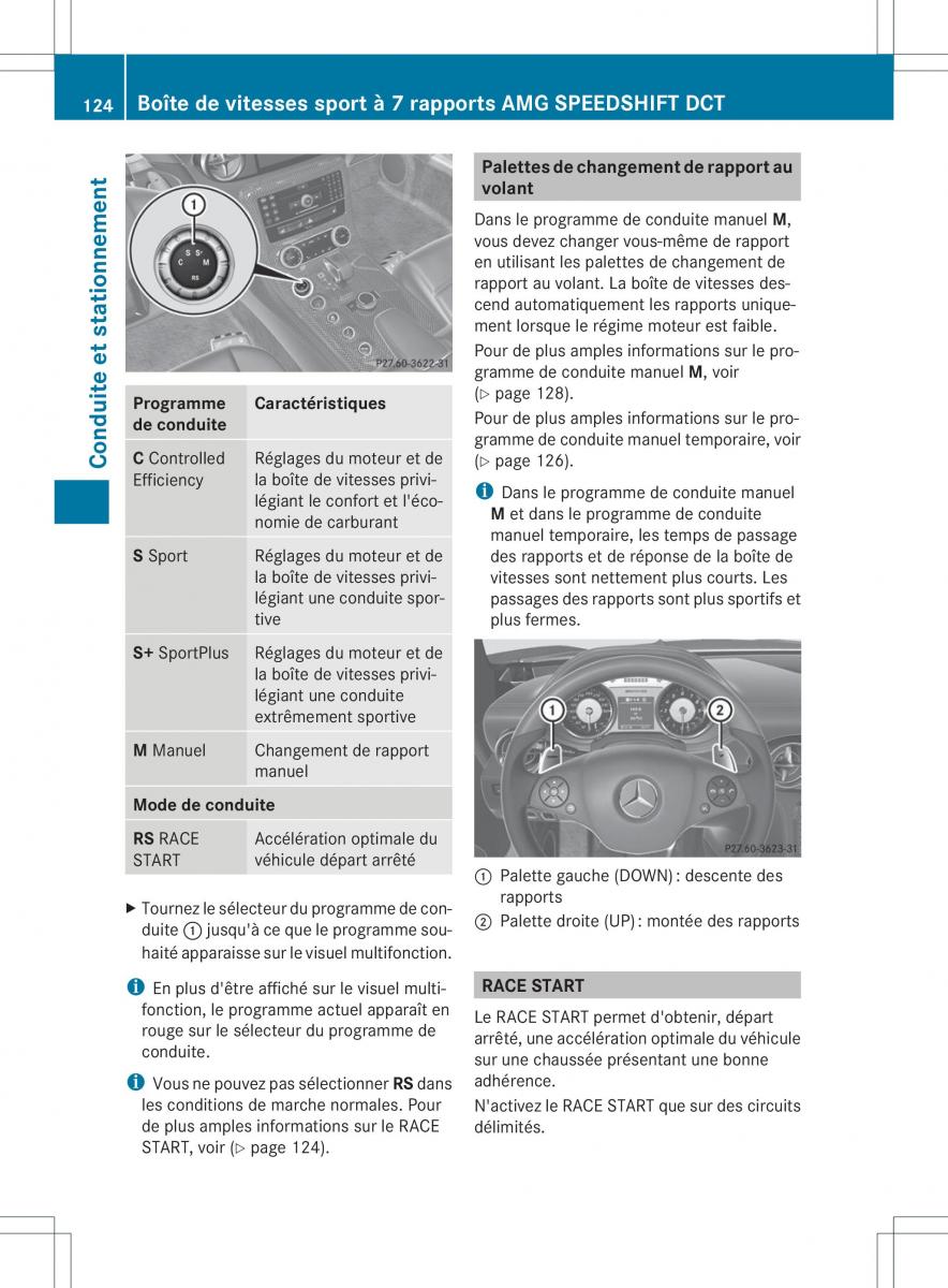 Mercedes Benz SLS AMG Coupe C197 manuel du proprietaire / page 126