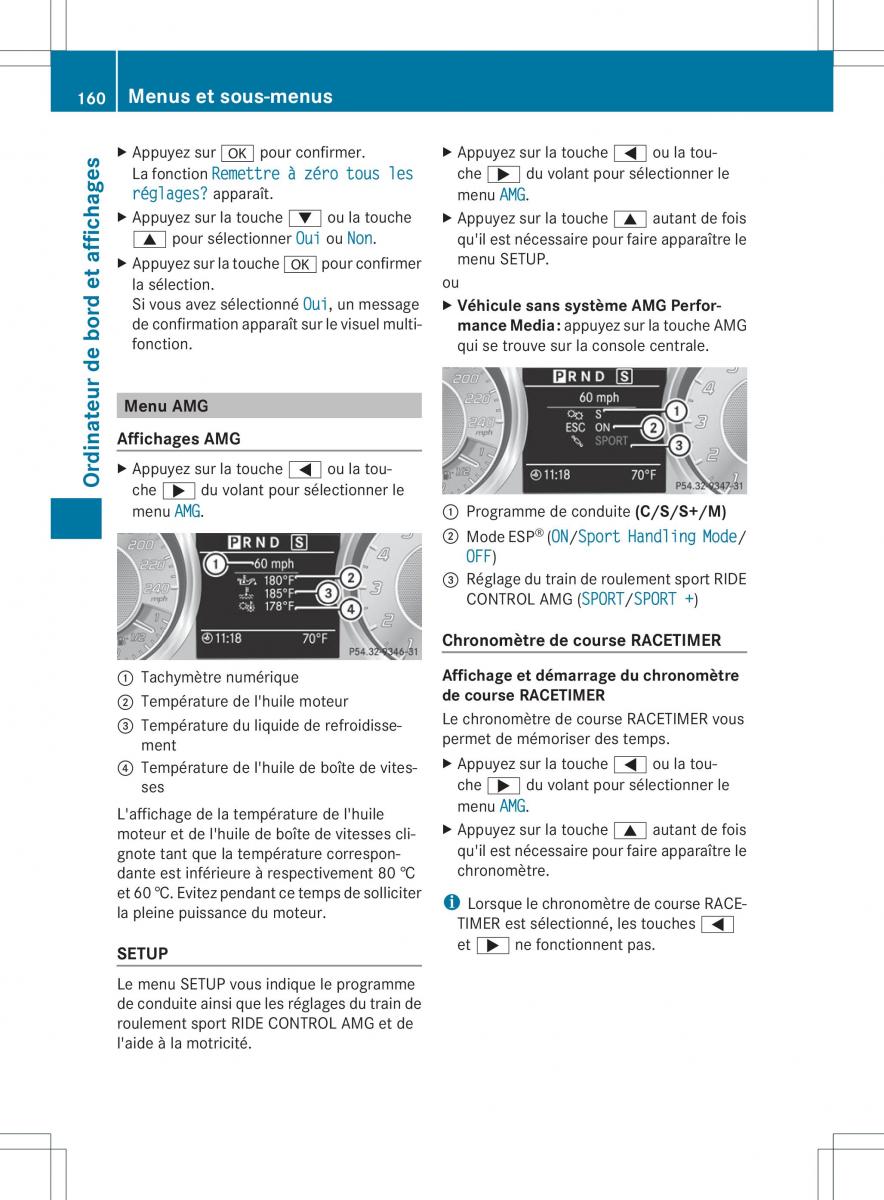 Mercedes Benz SLS AMG Coupe C197 manuel du proprietaire / page 162