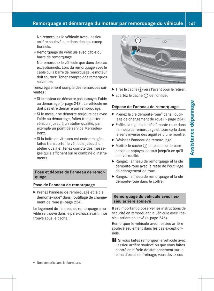 Mercedes Benz SLS AMG Coupe C197 manuel du proprietaire / page 249