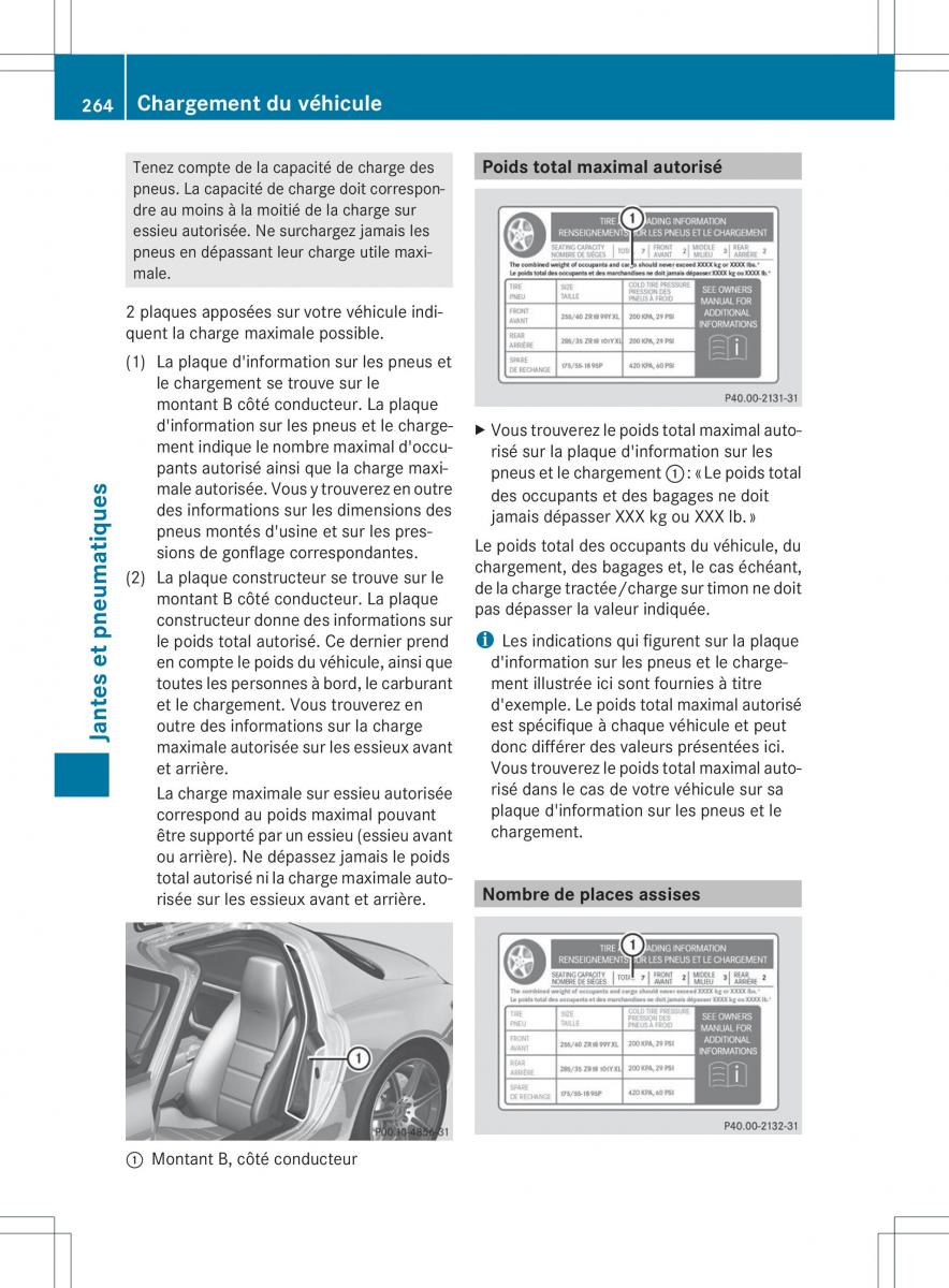 Mercedes Benz SLS AMG Coupe C197 manuel du proprietaire / page 266