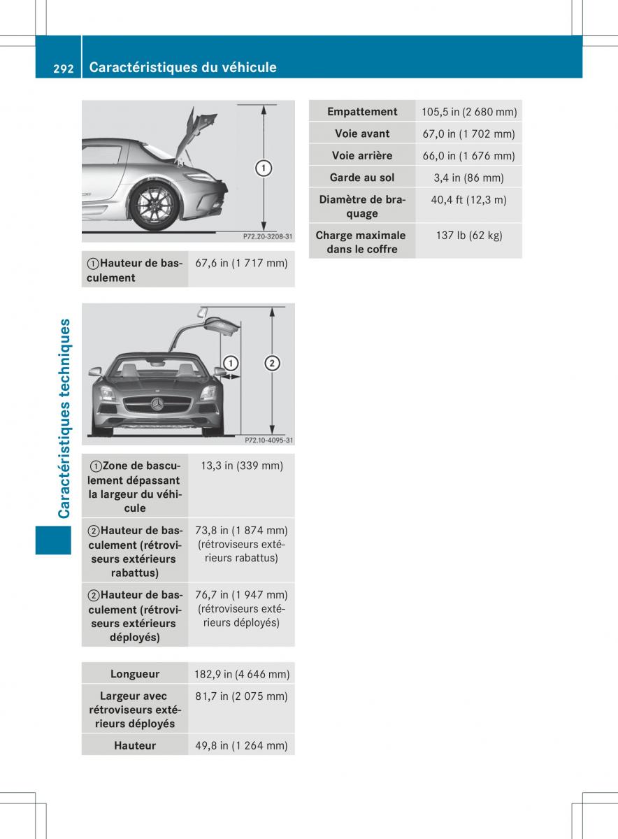 Mercedes Benz SLS AMG Coupe C197 manuel du proprietaire / page 294