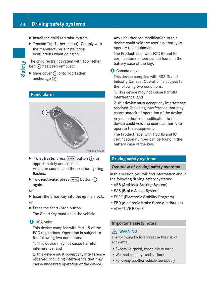 Mercedes Benz SLS AMG Coupe Roadster C197 owners manual / page 56