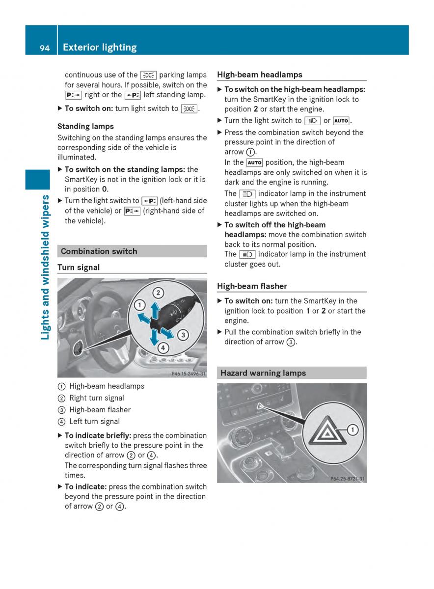 Mercedes Benz SLS AMG Coupe Roadster C197 owners manual / page 96