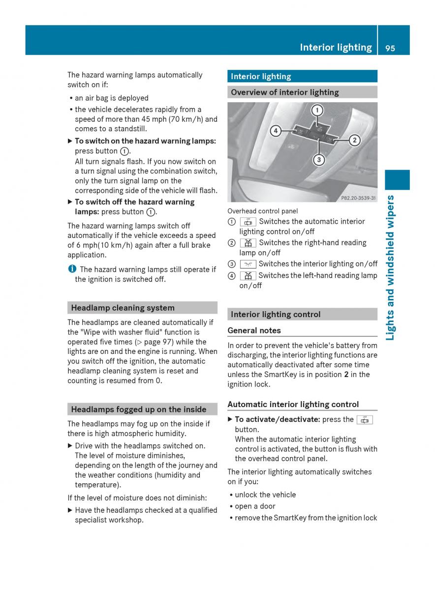 Mercedes Benz SLS AMG Coupe Roadster C197 owners manual / page 97