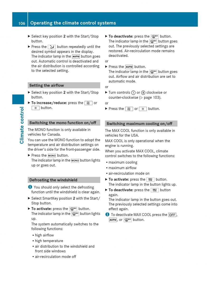 Mercedes Benz SLS AMG Coupe Roadster C197 owners manual / page 108