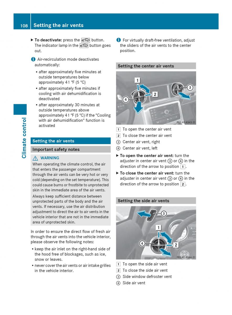 Mercedes Benz SLS AMG Coupe Roadster C197 owners manual / page 110